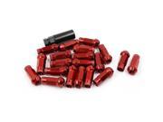 20 Pcs M12 x 1.5mm Red Aluminum Alloy Extended Tuner Lug Nuts Set for Wheel Rims
