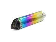 Multicolor Triangle Shape Slanted Cut Exhaust Pipe Muffler 48mm for Motorcycle