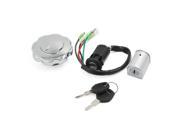 Unique Bargains Motorbike Ignition Switch Fuel Tank Cap Cover Anti theft Lock Key Set for CG 125