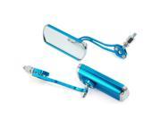 8mm 10mm Universal Blue Swivel Design Rectangle Motorcycle Rearview Mirrors 2pcs