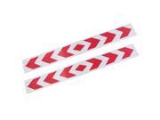 2 Pcs Red Arrows Pattern Reflective Safety Warning Conspicuity Sticker 39cm Long