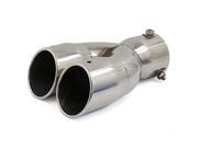 3 Inlet Dia Double Row Stainless Steel Exhaust Muffler Tip for Cars