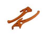 Unique Bargains Motorbike Motorcycle Orange Metal Brake Clutch Lever 2 Pcs for GY6 125