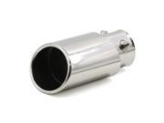 Unique Bargains Universal Fits Car Stainless Steel Oval Tip Exhaust Muffler Tail Pipe 62mm Inlet