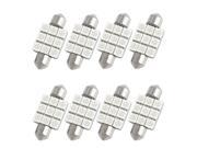 Unique Bargains 8pcs 36mm Blue 9 LED 5050 SMD Festoon Dome Light Lamp DC 12V 6418 6413 Internal