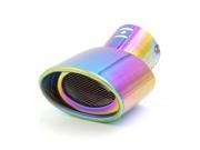 Unique Bargains Car Colorful Stainless Steel Netty Slant Cut Tip Exhaust Pipe Muffler for Focus