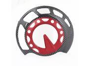 Unique Bargains Motorcycle Red Black Plastic Wheels Shape Decorative Fan Cover Protector