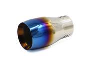 Unique Bargains Vehicle Titanium Blue Exhaust Muffler Tip Modified Silencer Pipe Tail