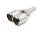 Stainless Steel Y Shaped Exhaust Pipe Tail Muffler Tip 48mm Inlet for Racing Car