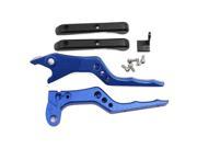 Unique Bargains 2PCS CNC Aluminum Alloy Front Handlebar Brake Clutch Lever Blue for EN Motorbike