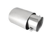 Unique Bargains 2.4 Inlet Dia Oval Angle Cut Muffler Tail Tip for Car