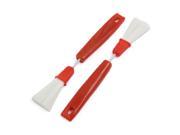 20cm Long Red White Household Car Dashboard Air Vent Outlet Cleaning Brush 2pcs