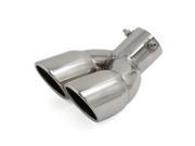 63mm Dia Inlet Stainless Steel Exhaust Muffler Tip Pipe Silencer for Car