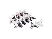 Office Document Paper File Binder Clips Silver Tone 20Pcs