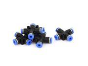 Unique Bargains 5 Pcs 4mm Pneumatic Equal Cross Union Push In Fitting Quick Connect Air Tube