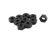 10pcs Pack Of Metric M8 Insert Lock Nylon Full Hex Nuts Plastic Black