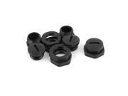 Unique Bargains M16 x 1.5mm Plastic Round Head Pipe Plug Adapter Black 5Pcs