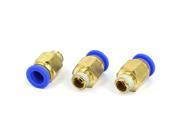 1 8BSP Male Thread Straight Connector Quick Release Push In Fitting 3pcs