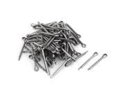 Unique Bargains 3 x 30mm Stainless Steel Split Cotter Pins Silver Tone 100 Pcs