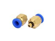 6mm Tube M5 Male Straight Pneumatic Push In Quick Connect Fitting Coupler 2pcs