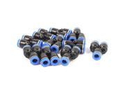 10 Pcs 8mm to 8mm Y Shaped 3 Way Air Pneumatic Quick Fitting Coupler Black Blue