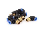 PT 1 4 Male Thread to 5 16 Dia Tube 90 Degree Push in Connect Fitting 8 Pcs
