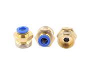 3 Pcs 8mm Tube to 1 2 BSP Thread Push in Quick Connect Coupler Fittings PC8 04