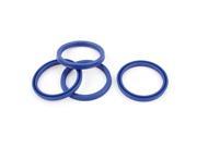4 Pcs Blue PU 50mm x 60mm x 6mm Double Lip Sealing Cushion Dust Seal Ring