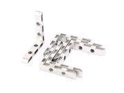 6pcs Aluminum T Slot 90 Degree interior Corner Connector Silver Tone