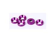 M5 Flat Head Screw Bolt Aluminum Countersunk Washers Purple 5 Pcs