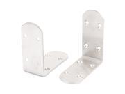 Unique Bargains 8 Holes Furniture Fastener 88x88x38mm Corner Braces Angle Brackets 2Pcs