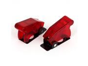 2pcs Red Plastic Spring Loaded Flip Cover Protection Cap for 12mm Toggle Switch