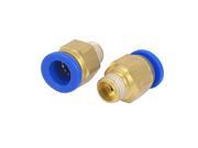 1 4BSP Male Thread Pneumatic Quick Air Fitting Coupler Connector 2pcs