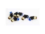 Unique Bargains 10mm to 1 2BSP Male Thread Push In Joint L Shape Pneumatic Quick Fittings 6pcs