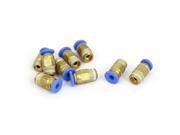 1 8BSP Thread 4mm Tube Air Pneumatic Connector Straight Push in Fitting 9Pcs