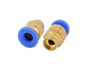 2Pcs 6mm Tube to 1 8BSP Thread Push in Quick Connect Coupler Fittings