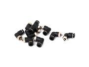 6mm to M5 L Shape Push in Pneumatic Quick Connecting Tube Fitting Coupler 10pcs