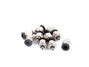 10pcs 6mm x 5mm Metal Pneumatic Air Tube Hose Quick Coupler Fitting Connector