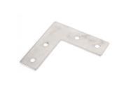 85mm x 85mm L Shaped Right Angle Corner Brace Bracket Fastener Silver Tone