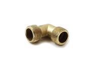 Unique Bargains 3 8BSP Thread Water Pipe Air Compressor Male Elbow Joint Connector Gold Tone