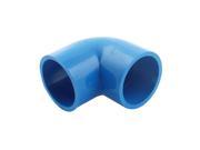 32mm Inner Dia PVC 2 Way 90 Degree Water Pipe Hose Joint Connector Blue