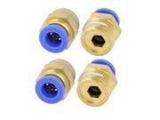 5Pcs 8mm Hole Dia 3 8BSP Thread Push In Connector Tube Pneumatic Quick Fittings
