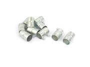 10pcs Silver Tone Metal 20mm Inner Diameter Electrical Wire Pipe Connector