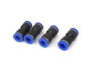 Push in Fitting One Touch Straight Union Connector 10mm to 10mm 4 Pcs
