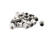 Unique Bargains 18Pcs M4 Push in 13mm Male Thread Quick Connector Pneumatic Air Fittings