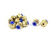 Unique Bargains 1 2BSP Male Thread 8mm Push In Joint Pneumatic Connector Quick Fittings 10pcs