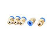 Tube OD 6mm x 1 8BSP Pneumatic Straight Connector Quick Release Air Fitting 5pcs