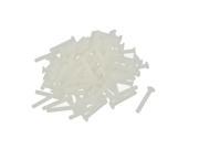 100 Pcs Nylon 3mm x 20mm Countersunk Machine Screw Flat Head Phillips Drive