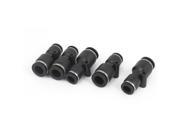 3 8 to 5 16 Tube 2 Ways Straight Air Gas Pneumatic Quick Fittings Black 5pcs