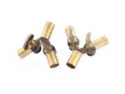 Unique Bargains 2 Pcs Brass Tone Three Way 10mm Outlet Y Shaped Gas Hose Barb Control Valve